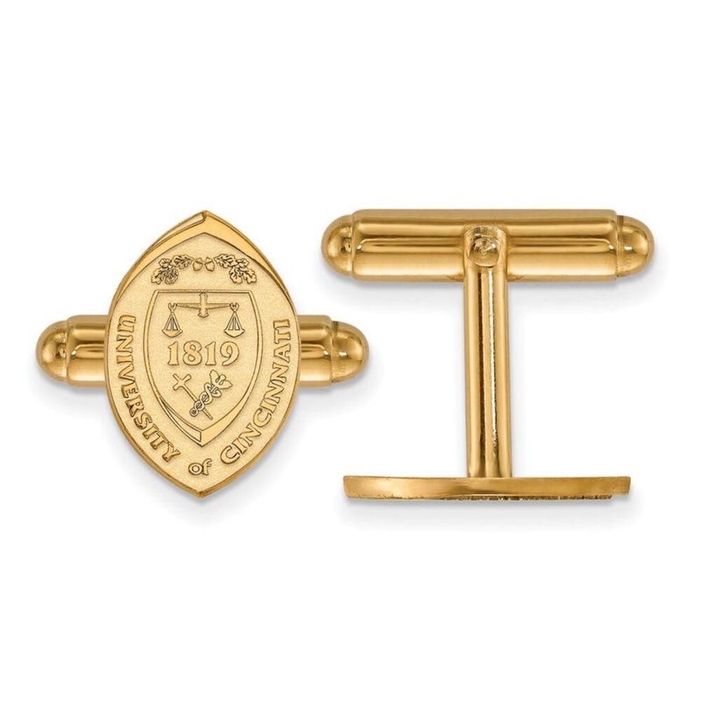 14k Gold Plated Silver University of Cincinnati Crest Cuff Links